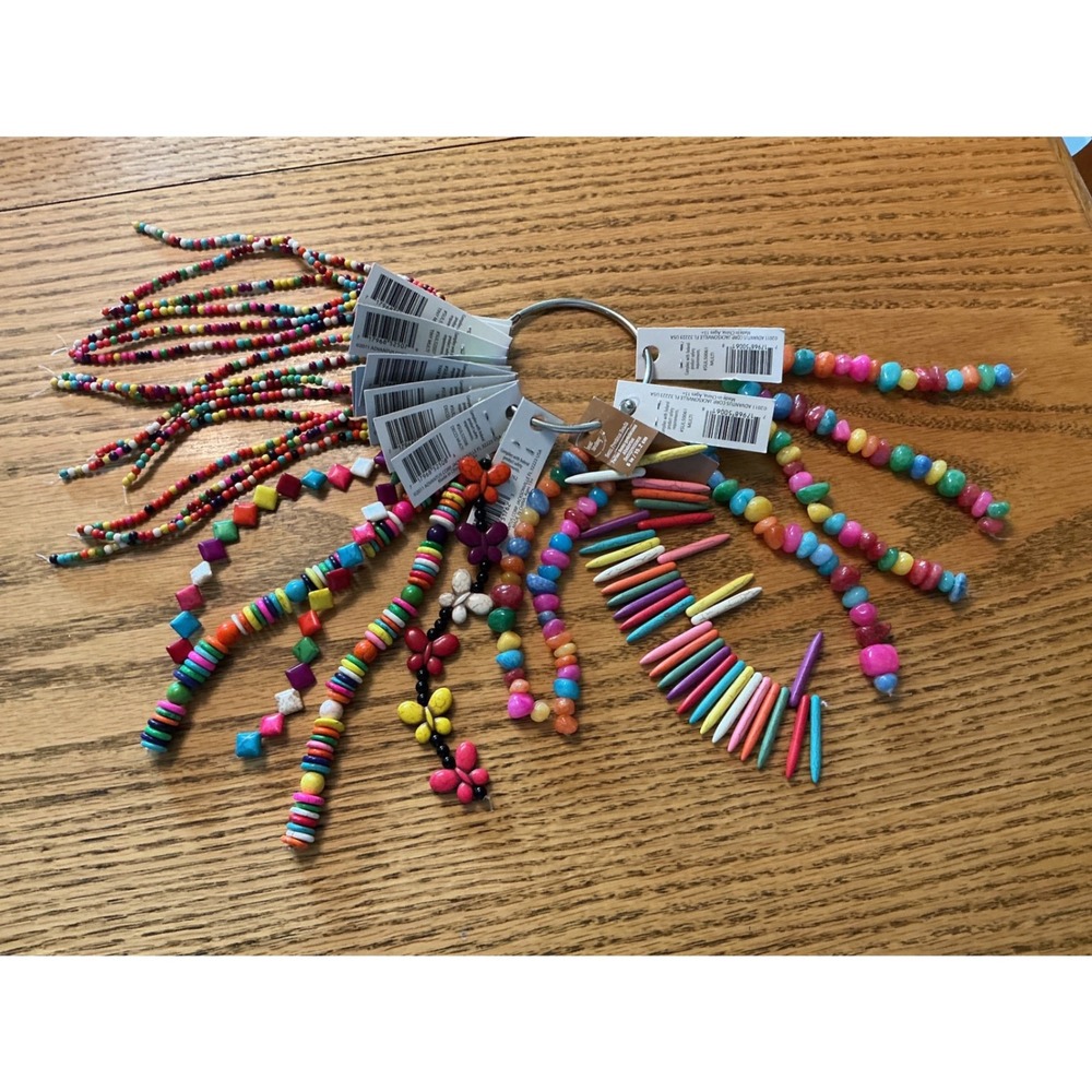 Advantus Corp Stone Beads Lot Multi Color Butterfly Spike Disk Jewelry Making